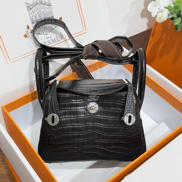 Hermes Lindy mini 19 Matte Alligator Noir PHD  